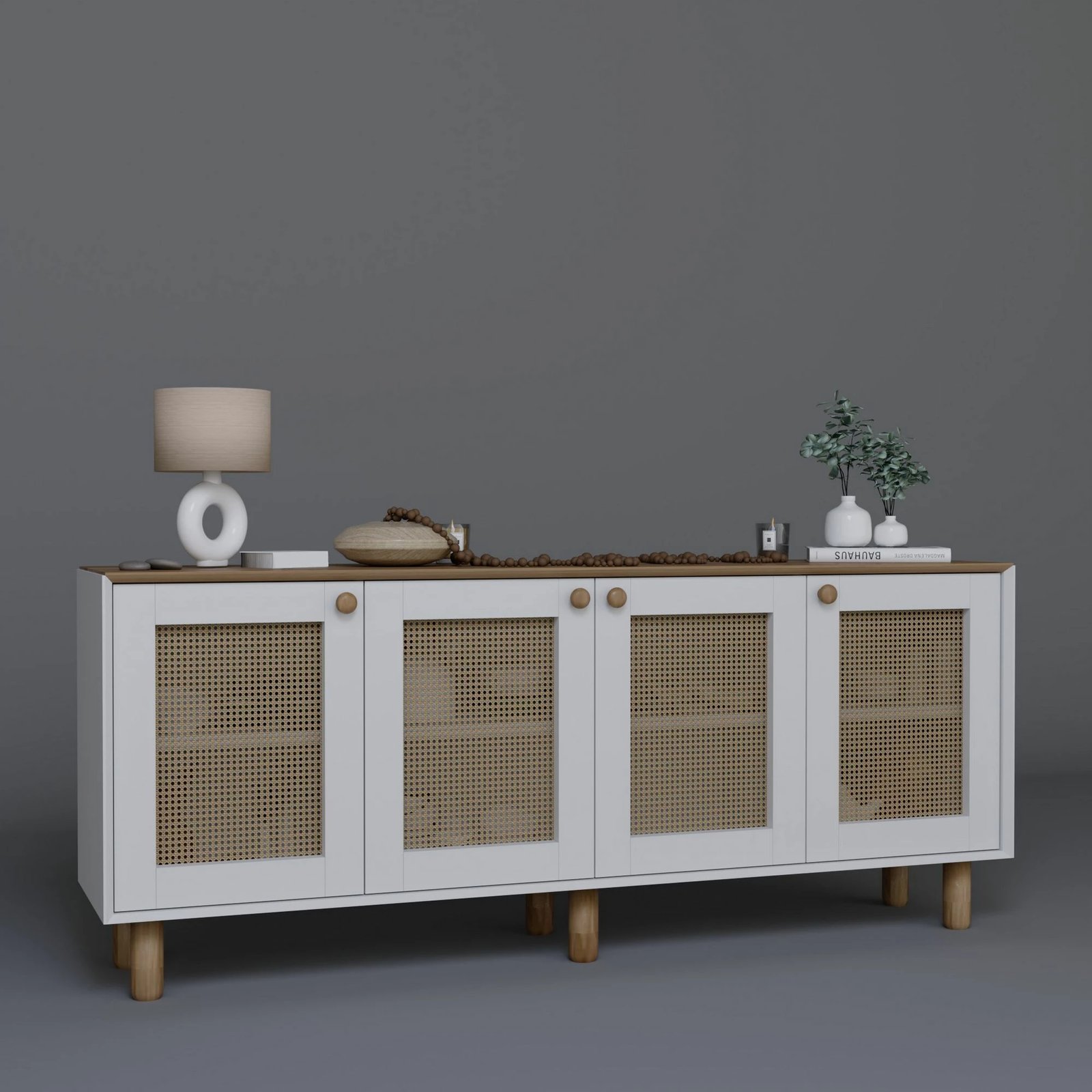 Konsol Skye Decor, stil bohemian, ngjyrë arrë e çelët, 1600-133