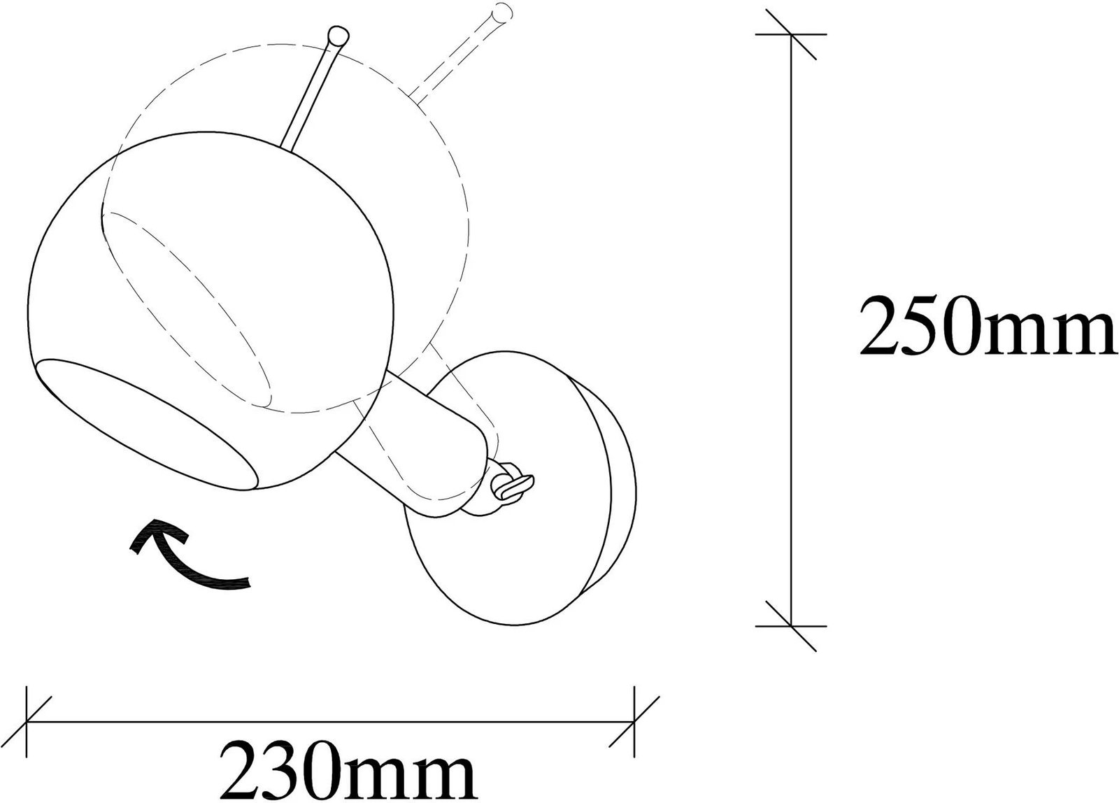 Llambë muri Opviq, Sivani - MR-660, e zezë dhe bakri Llambë muri Opviq, Sivani - MR-660, e zezë dhe bakri