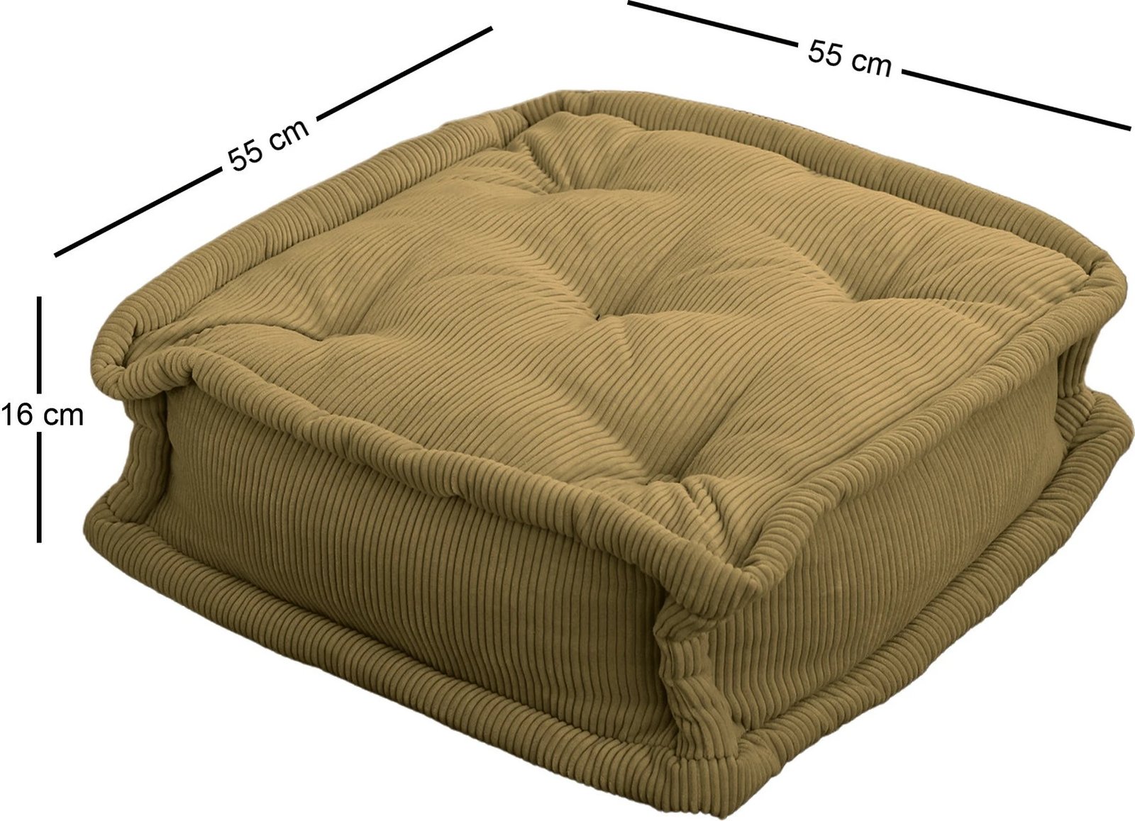 Jastëk kadifeje Atelier del Sofa, biskuvi-kaki, 55x55x16cm