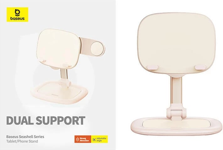 Mbajtëse tabletë/telefon Baseus Seashell Series, rozë Mbajtëse tabletë/telefon Baseus Seashell Series, rozë