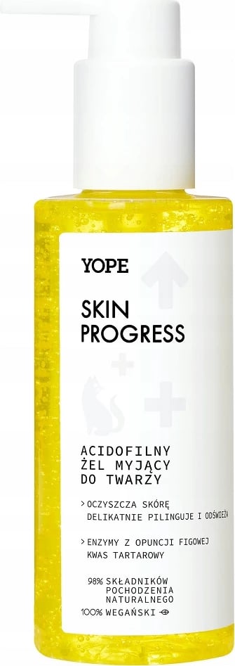 Xhel pastrues fytyre për femra Yope Skin Progress Acidophilic, 150ml