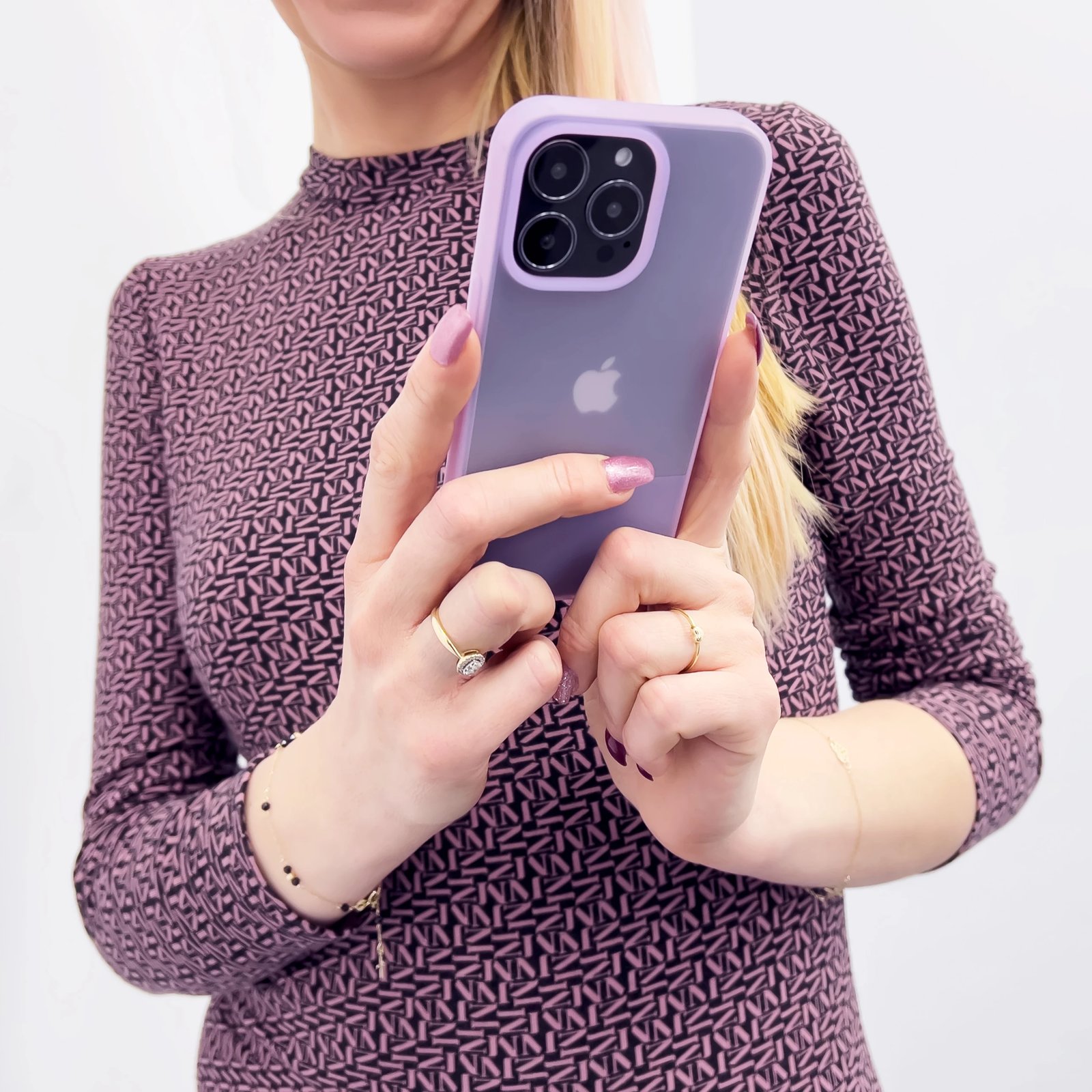 Mbështjellës Kingxbar Plain Series për iPhone 13 Pro Max, silikon, vjollcë