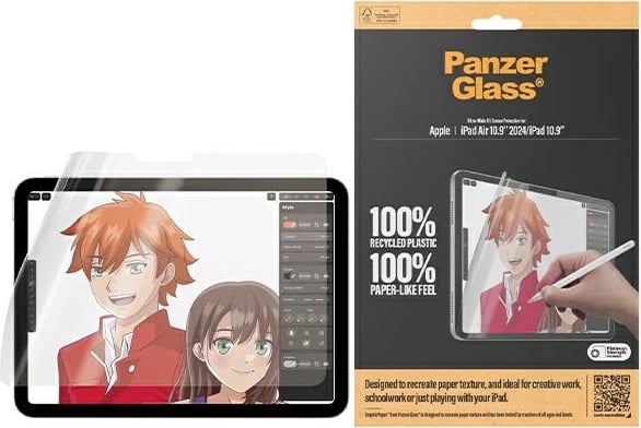 Folie mbrojtëse PanzerGlass GraphicPaper për iPad Air 13" 2024 / iPad 10.9", teksturë letre, antibakteriale