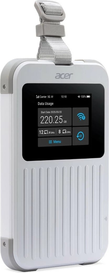 Ruter portativ Acer Connect Enduro M6E 5G, 20GB, Wi-Fi 6E, 4096MB, i bardhë
