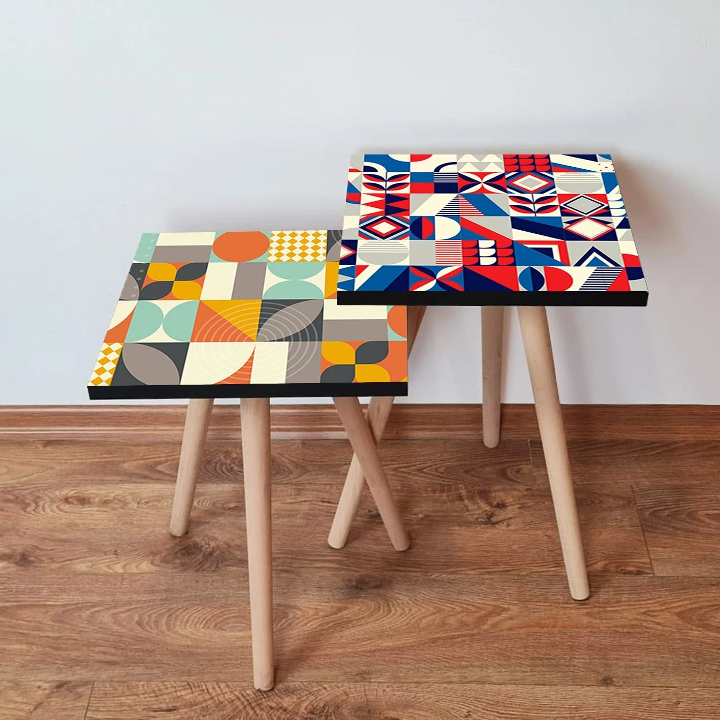 Set tavolina të mbivendosura, shumëngjyrëshe, Skye Decor, 2 copë, 2Shp452