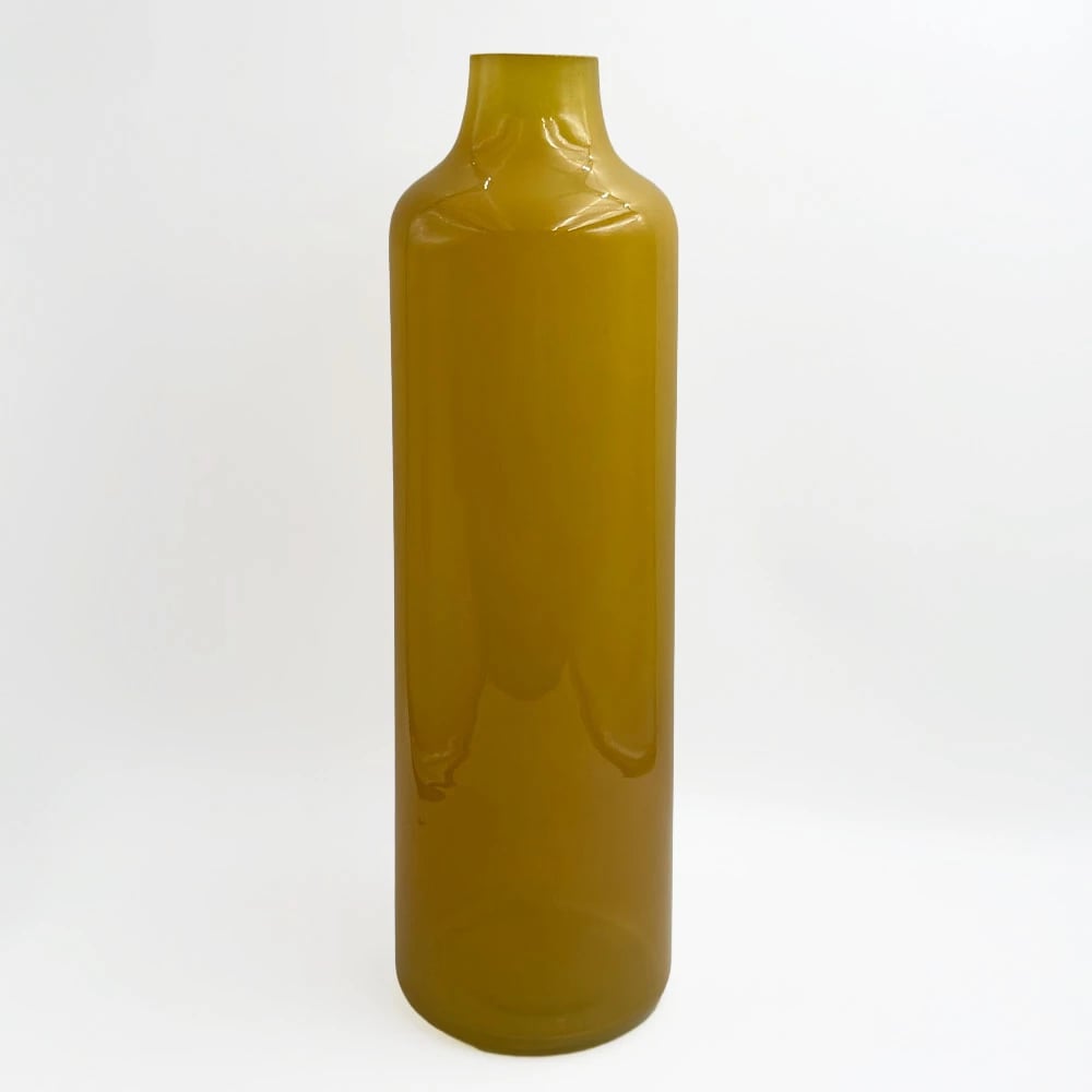 Vazo FINO, qelq, ngjyrë karamel, 12x12x39.5cm