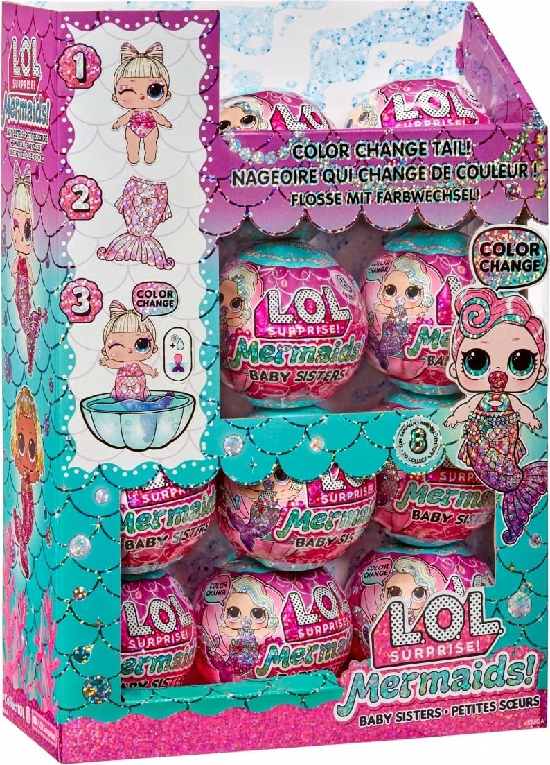 Set lodrash L.O.L. Surprise Mermaids, MGA, 12 copë, plastikë, për vajza