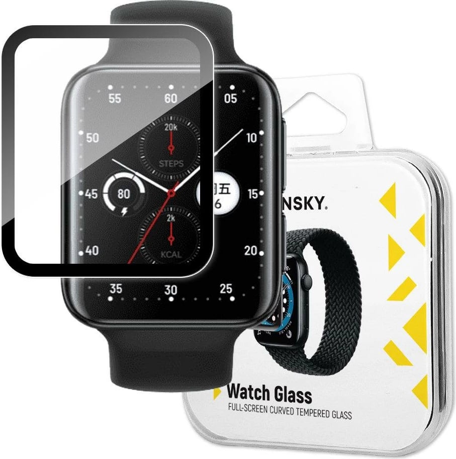 Xham hibrid mbrojtës për smartwatch Wozinsky Watch Glass për Oppo Watch 2 46mm, zi