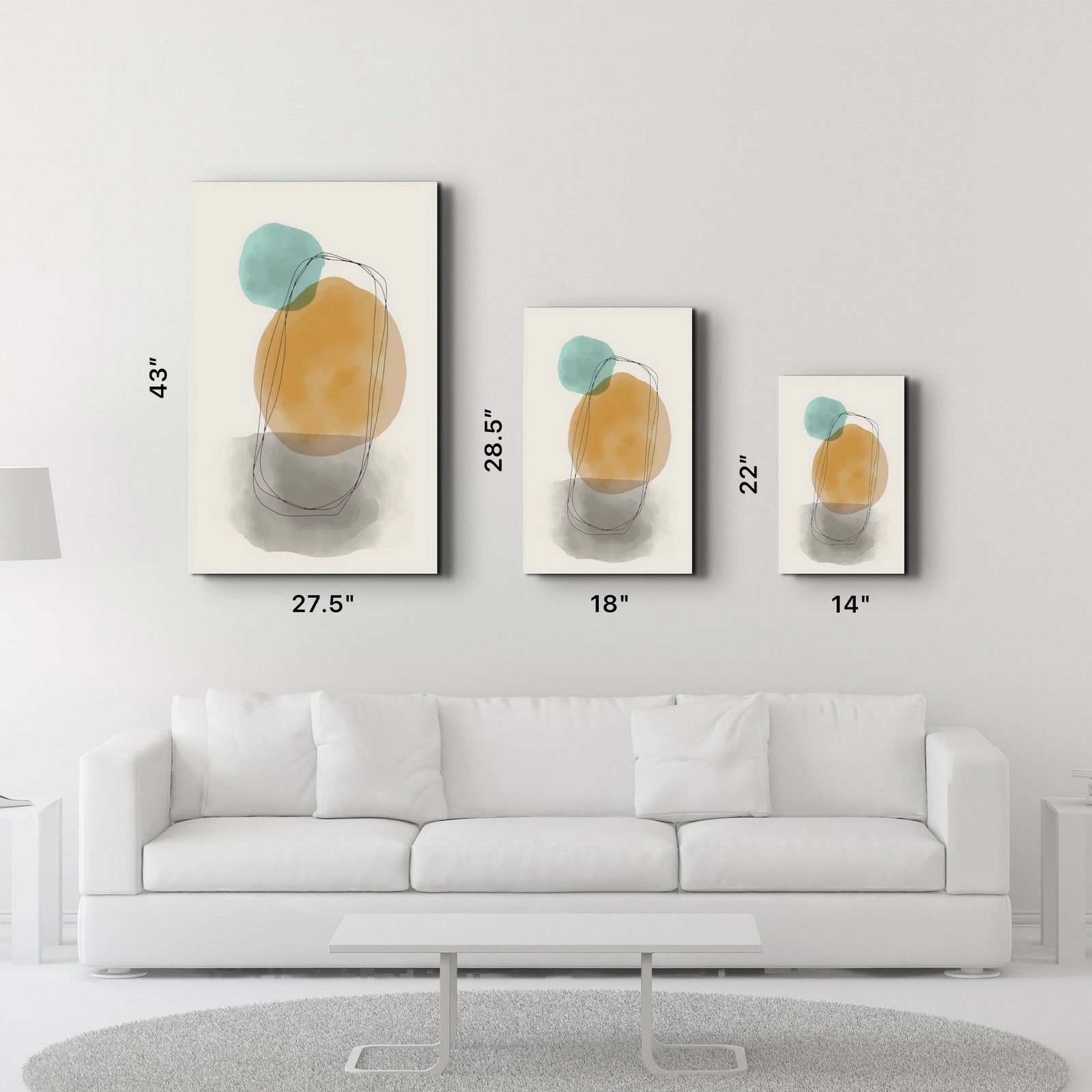 Pikturë dekorative prej xhami të temperuar, shumëngjyrëshe, CAM-1087, 46x72 cm