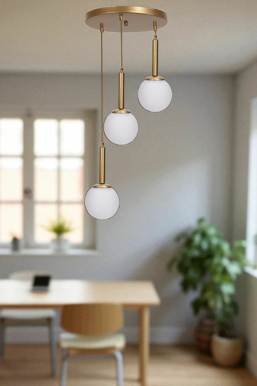 Llambadar Opviq, 9055-3, ngjyrë e bardhë dhe ari