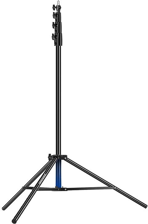 Tripod ndriçimi, Neewer, B0BTL5XYN6, 140–400 cm, me amortizim ajri, kapacitet 3 kg, vidë 1/4"–3/8", e zezë