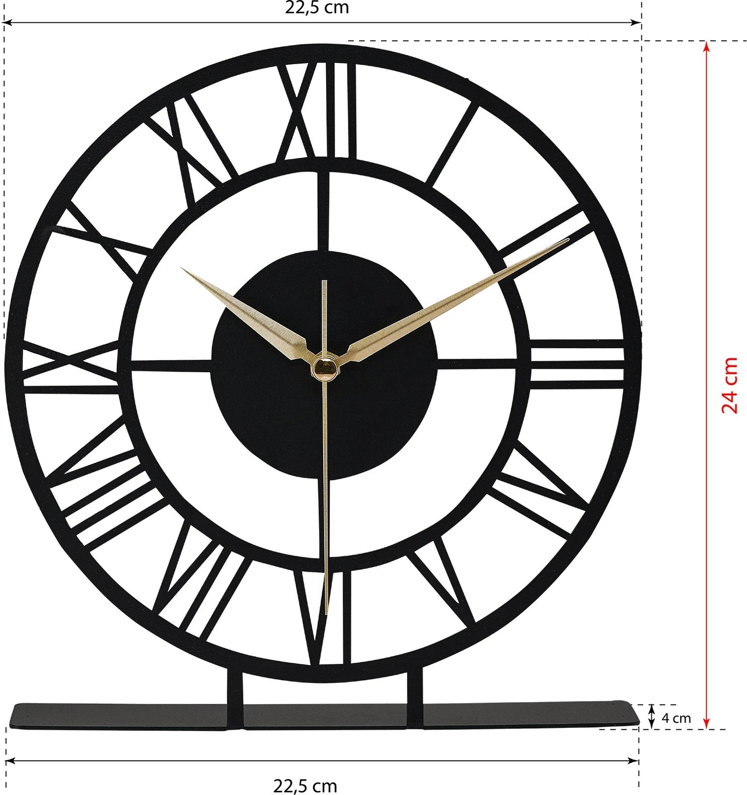 Orë dekorative Aberto Design, romake, e zezë