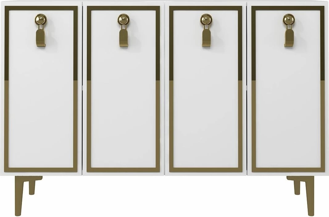 Konsolë Skye Decor, e bardhë dhe ari, 8186KM-64