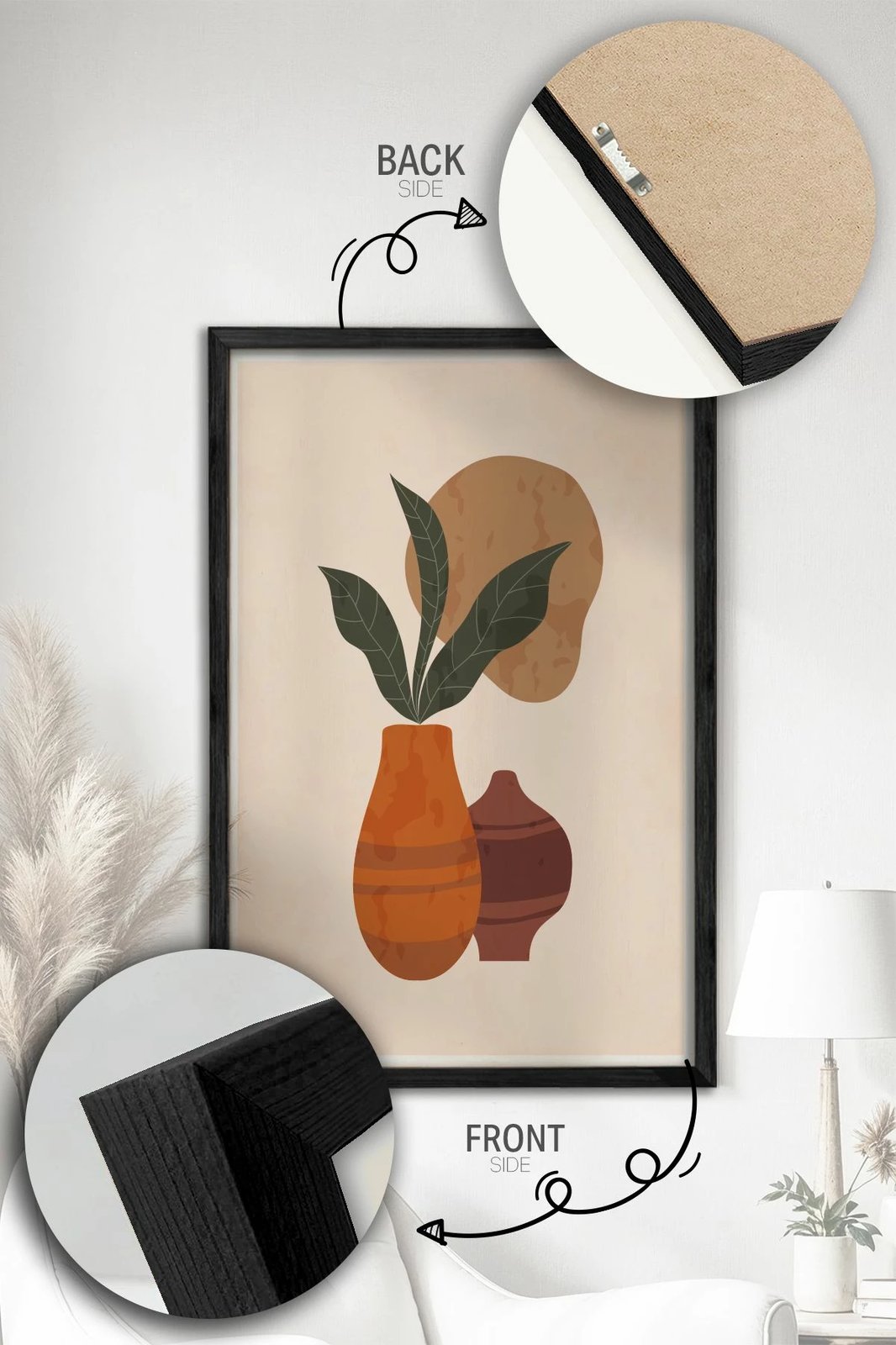 Pikturë dekorative me kornizë (3 copë), Wallity, Ersy3Syhcrv29