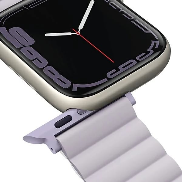 Rrip silikoni për Apple Watch UNIQ Revix, 42/44/45/49mm, dyngjyrësh vjollcë-e bardhë