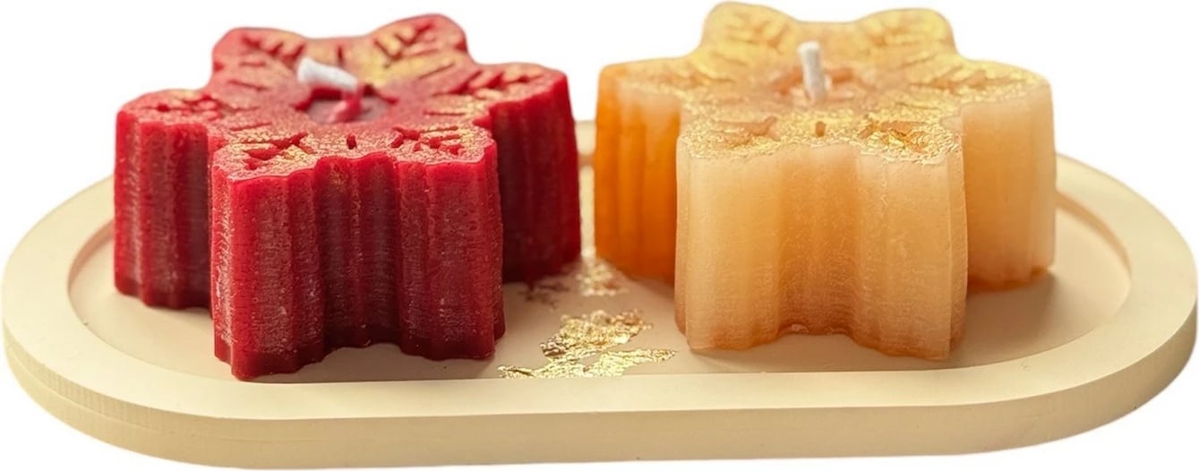 Set qirinjsh (3 copë), Evila Originals, set qirinjsh për Krishtlindje