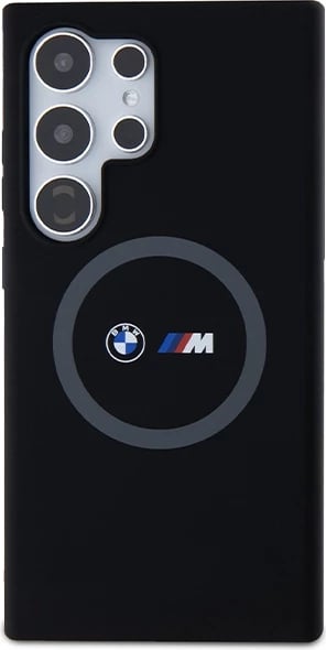 Mbështjellës BMW M Silicone Printed Ring MagSafe për Samsung Galaxy S24 Ultra, i zi