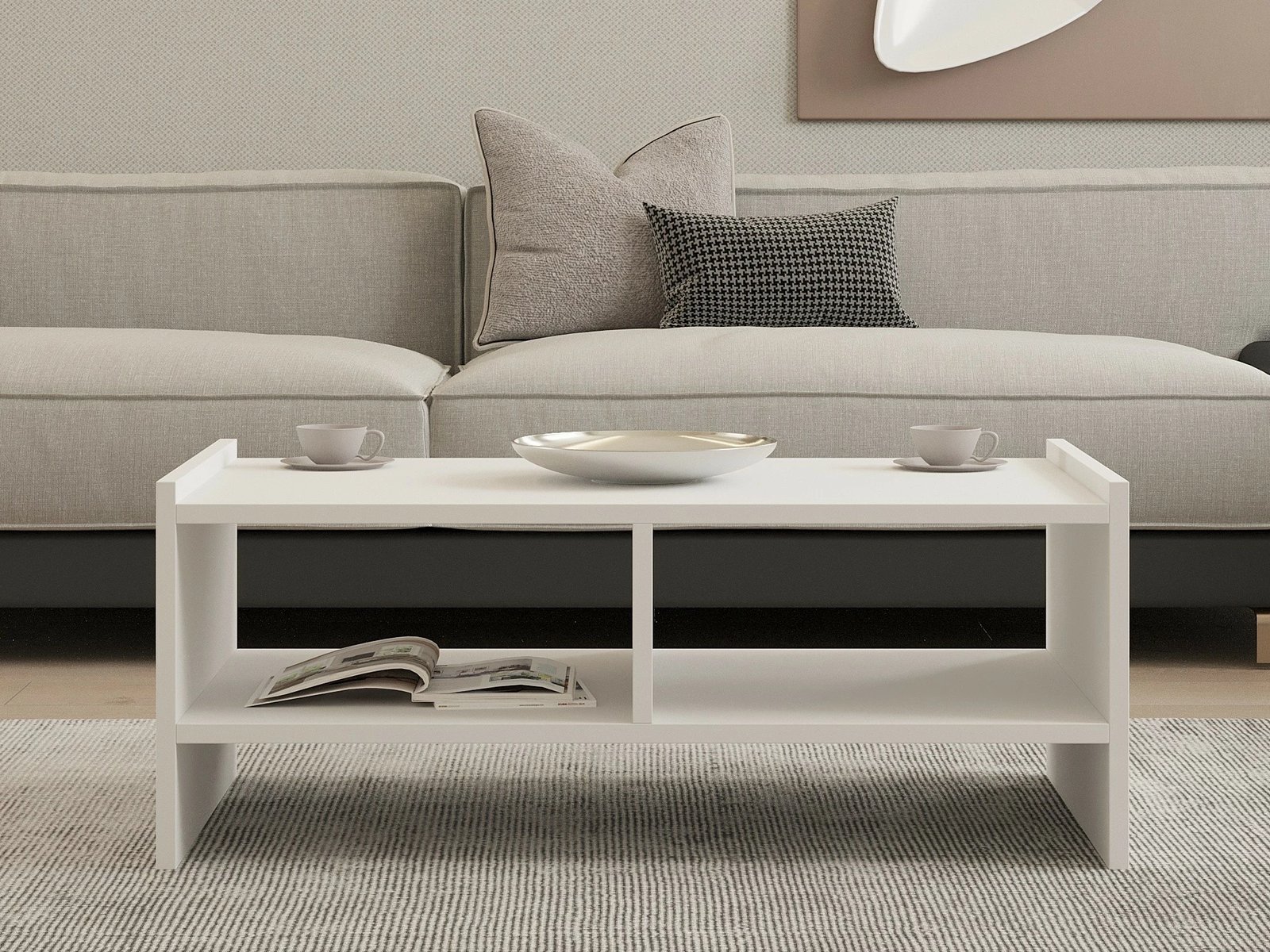 Tavolinë kafeje Hanah Home, Pera, e bardhë