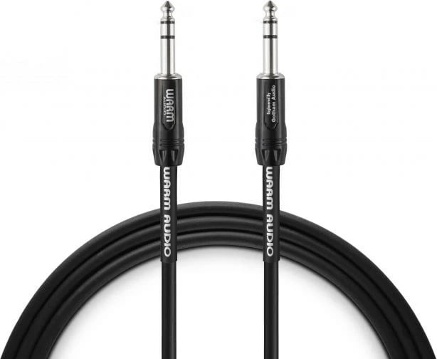 Kabllo audio Warm Audio PRO-TRS-3, 0.9 m, 6.35mm TRS, E zezë