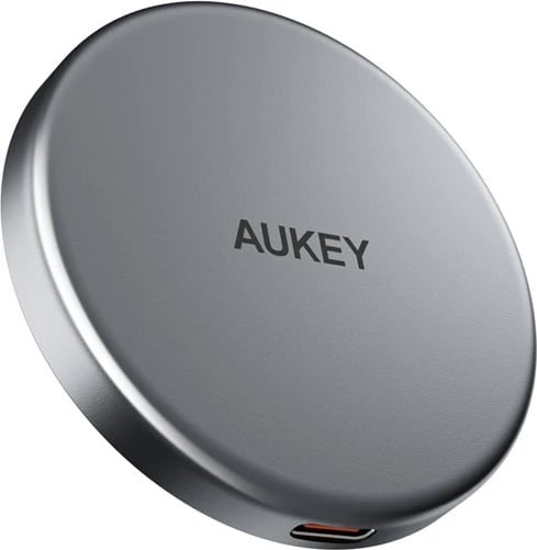 Karikues wireless magnetik AUKEY LC-MC10, për celular, Qi2, argjend