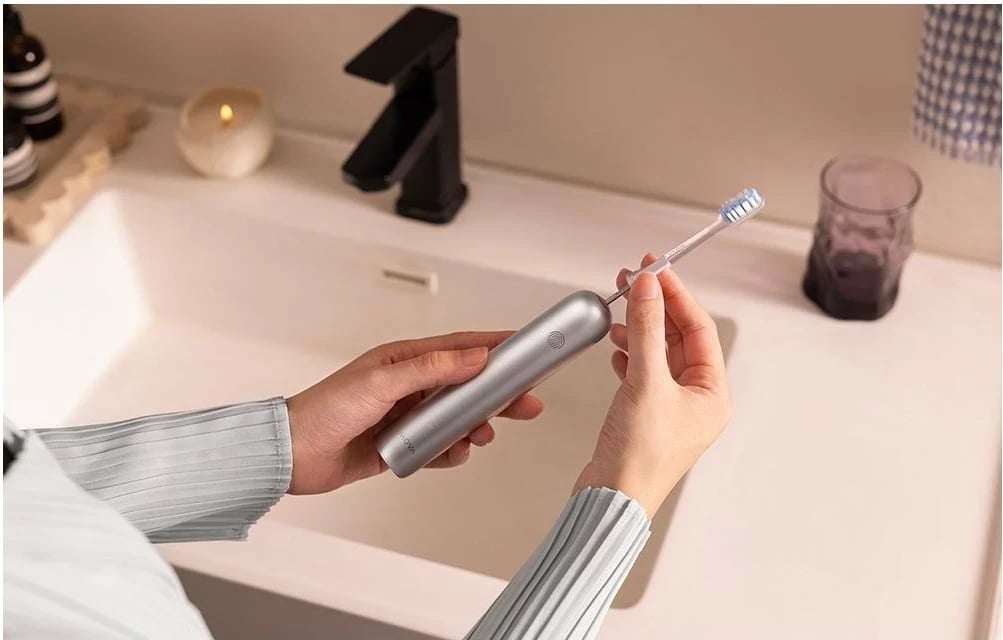 Furçë dhëmbësh sonike Mova Fresh Pro, 10 nivele intensiteti, 3 mënyra pastrimi, ngjyrë argjendtë