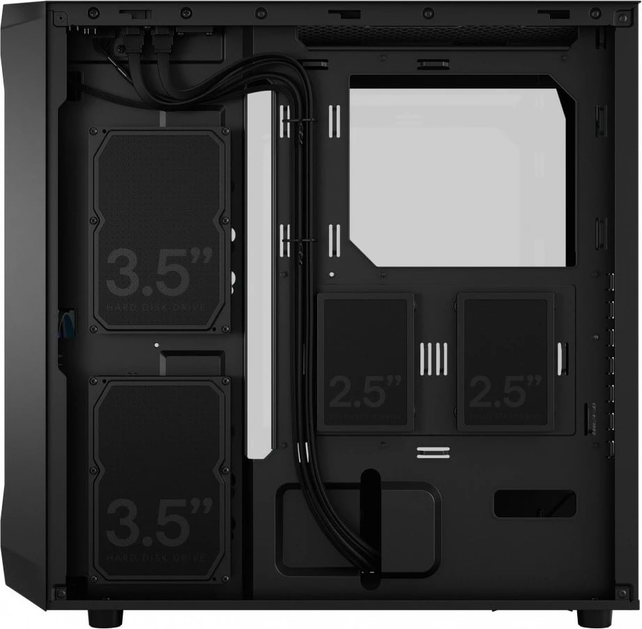 Kasë Fractal Design Focus 2 RGB, Midi Tower, ATX, Xham i temperuar, E zezë