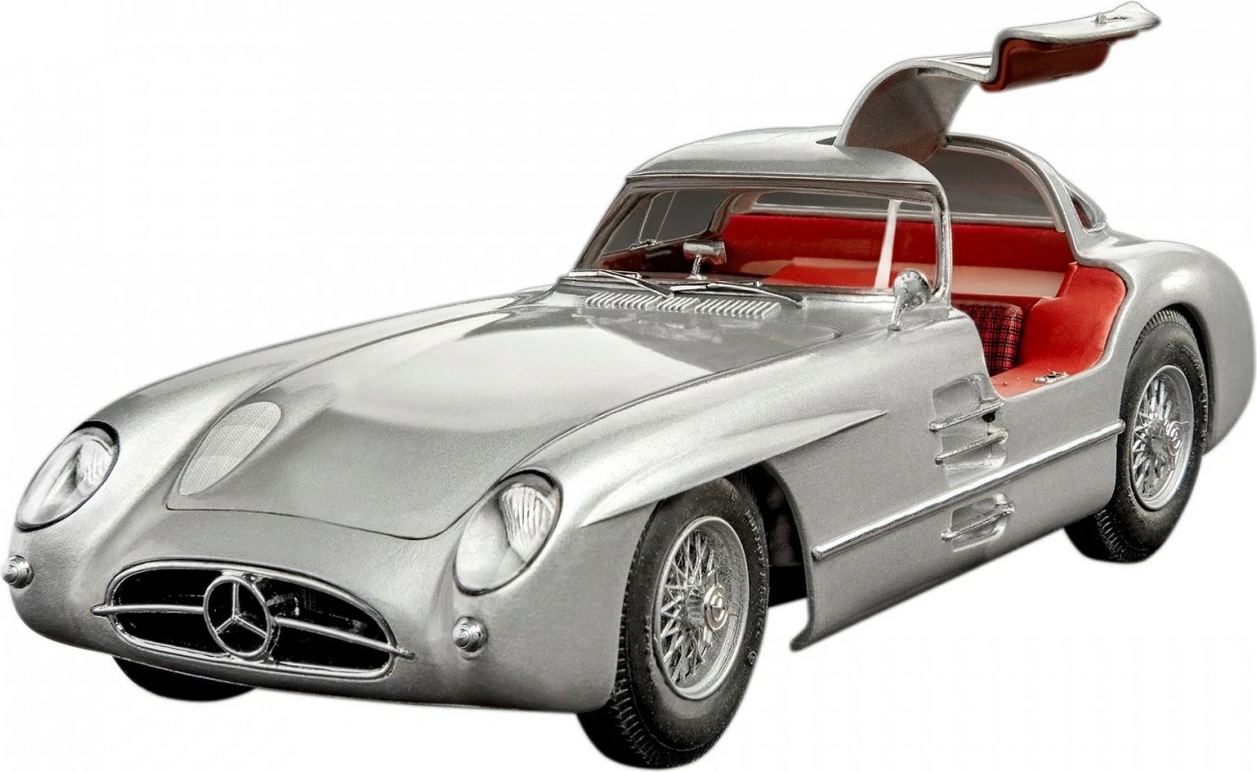 Set modelimi makine Revell Mercedes-Benz 300 SLR Uhlenhaut Coupé, 1:24, 124 pjesë, argjendtë