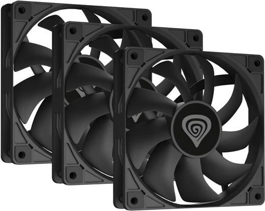 Set ventilatorësh për kasë Natec Genesis Oxal 120, 3 copë, 120 mm, i zi