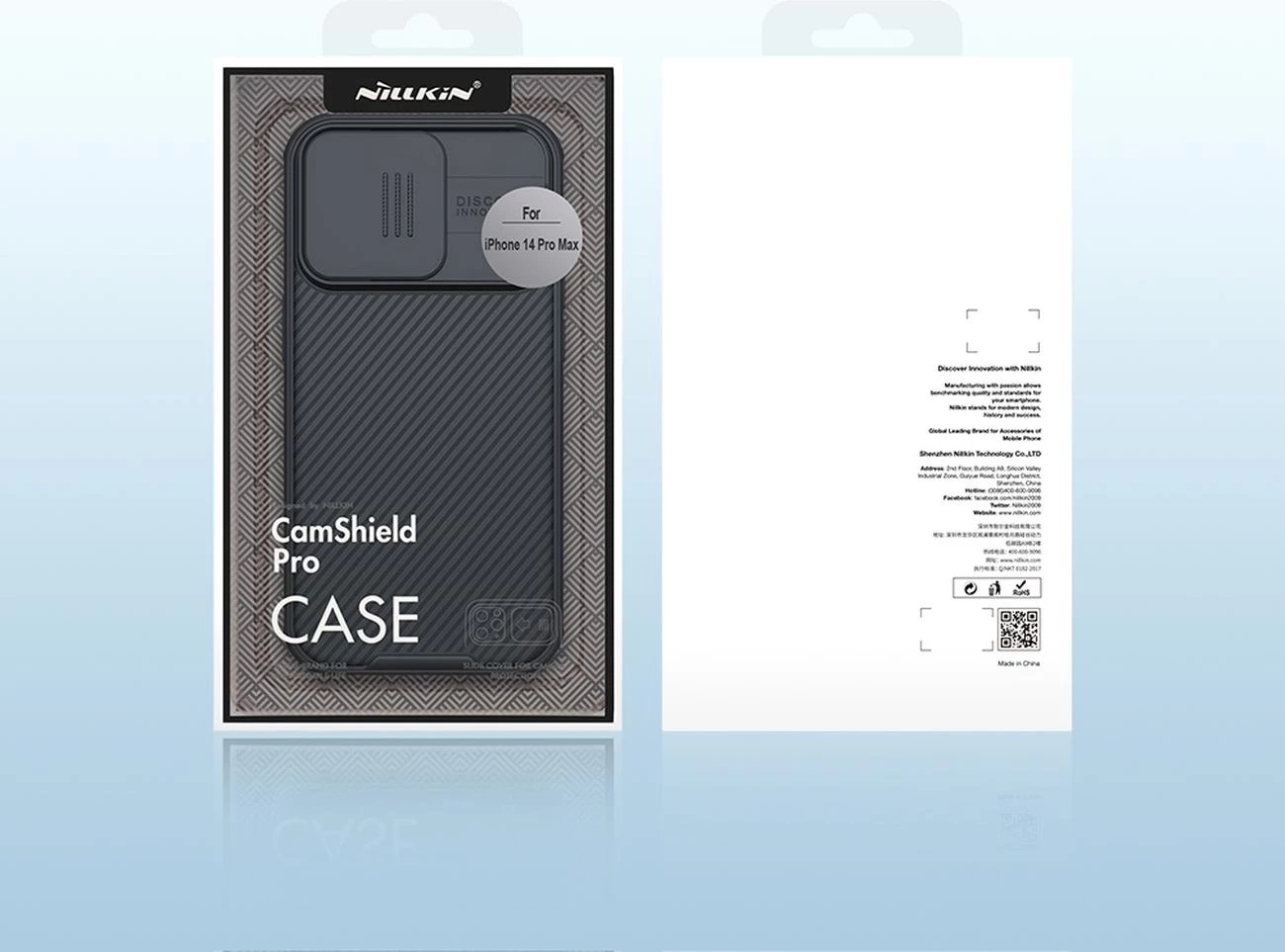 Mbështjellës Nillkin CamShield Pro Magnetic për iPhone 14 Pro Max, MagSafe, mbrojtje kamerës, Blu