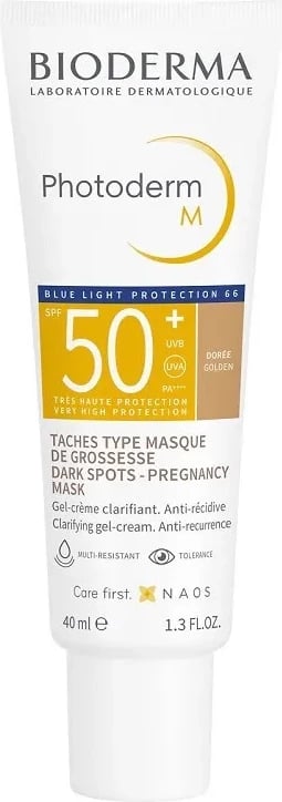 Krem për fytyrë me SPF Bioderma Photoderm Golden Colour Gel-Cream SPF50+ unisex golden 40ml