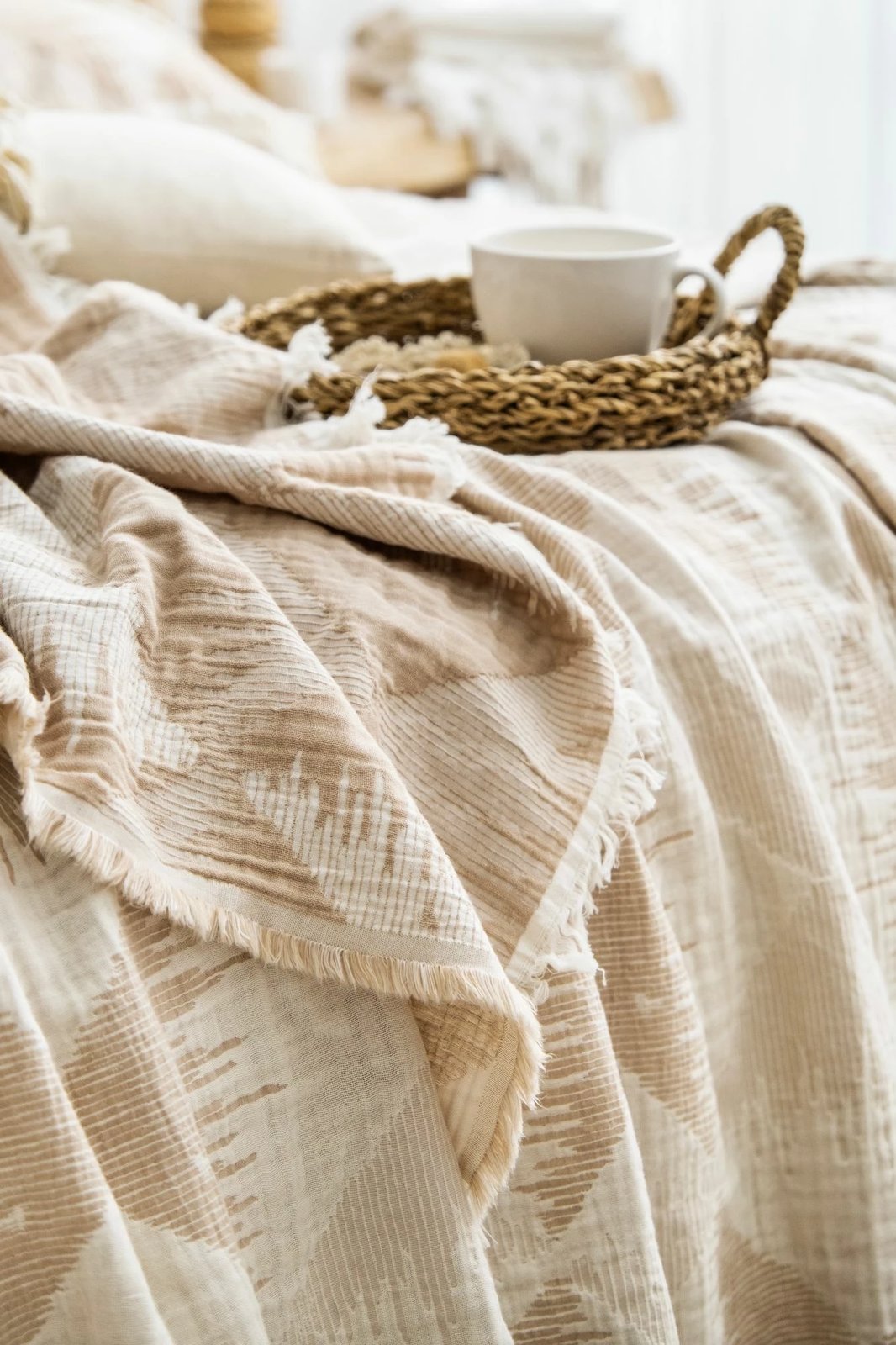 Set mbulesë dysheku dopio, Dolce, bezhë