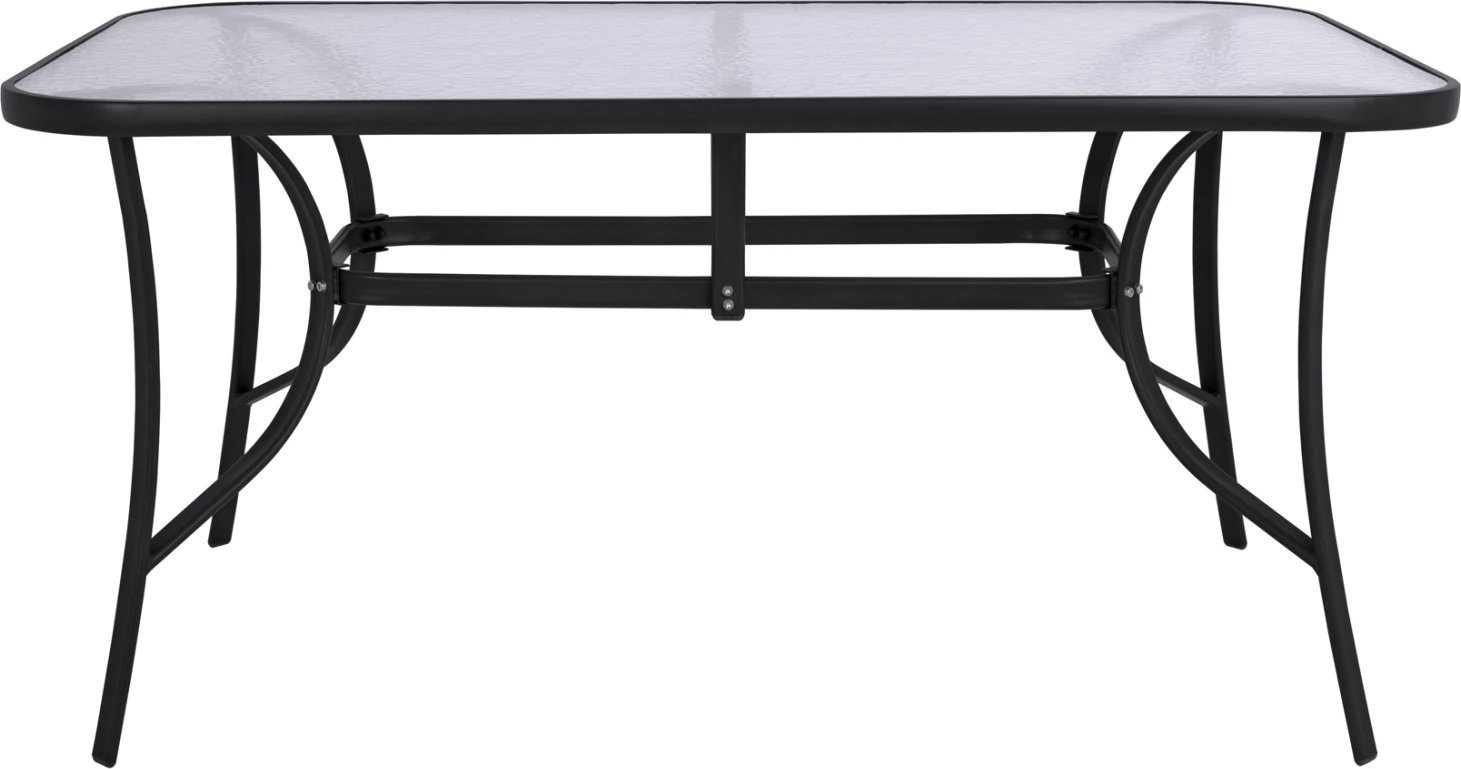 Tavolinë për kopsht BRUNO FH5145.03, 150x90x72 cm, e zezë