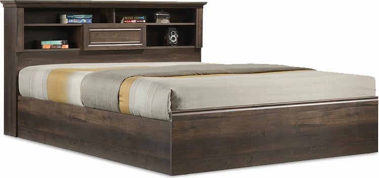 Shtrat dopio Mozart, ngjyrë arre, 160x200cm