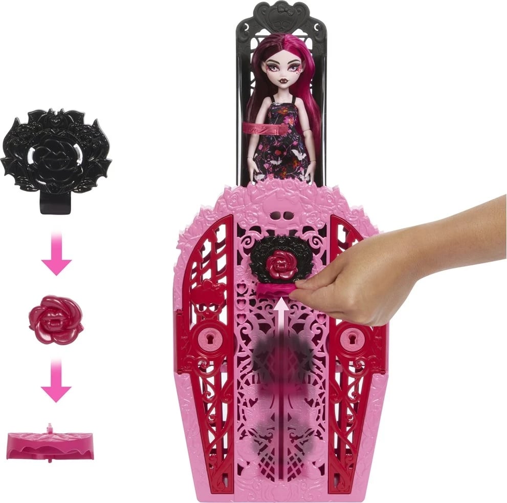 Lodër Monster High Skulltimate Secrets Draculaura, MATTEL, Multikolor