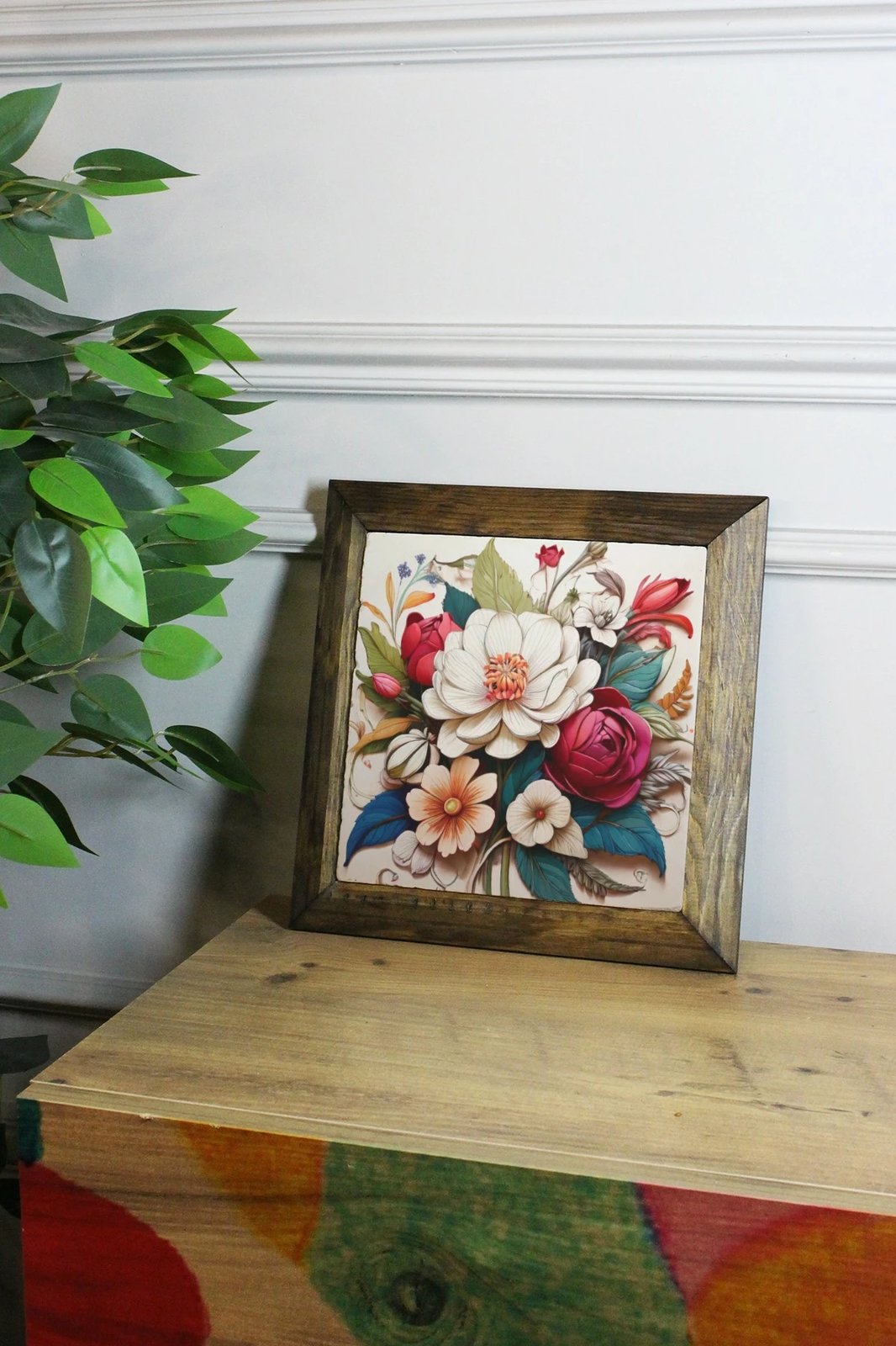 Pikturë dekorative me kornizë, shumëngjyrëshe, Ersytastablo15 - 16