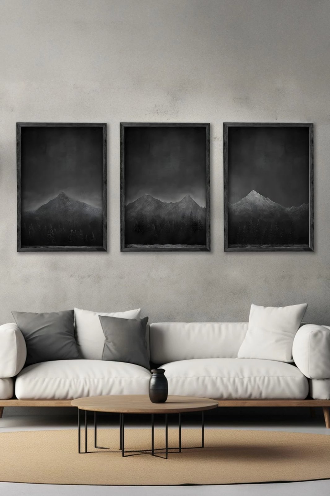 Pikturë dekorative me kornizë (3 copë), Wallity, Ersy3Syhcrv49