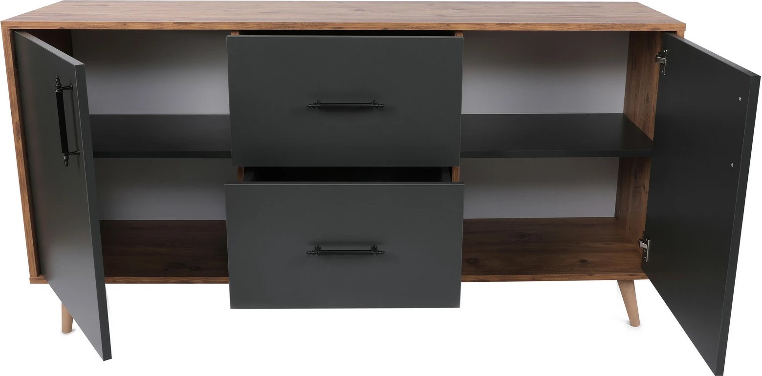 Konsolë Hanah Home, Cordoba, ngjyrë arre dhe antracit