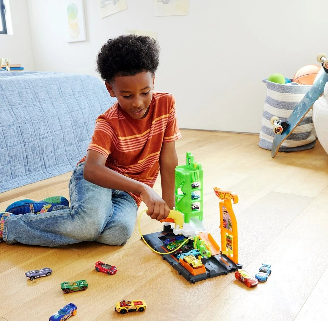 Stacion karikimi për makina lodër Hot Wheels City Mattel HTN79, shumëngjyrësh