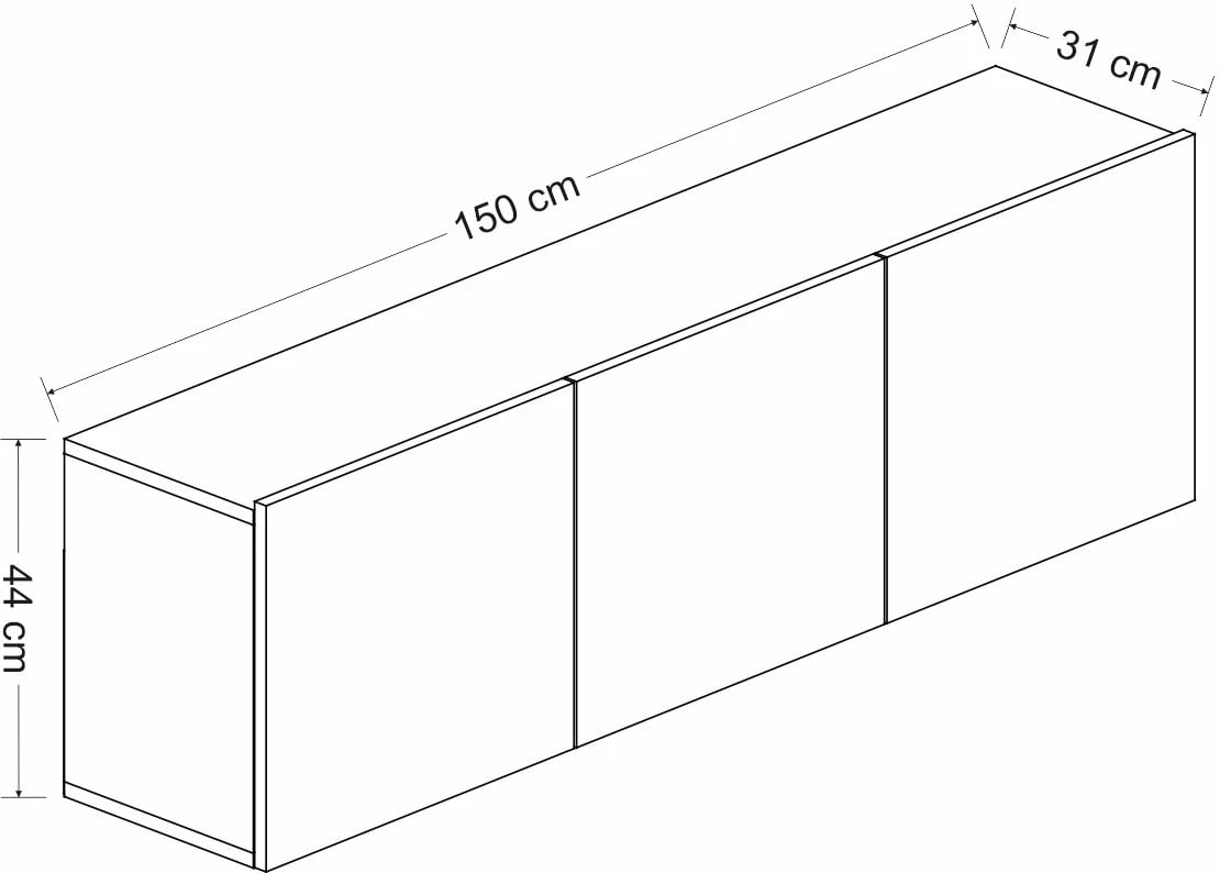 Komodë televizori Hanah Home, e bardhë-antracit