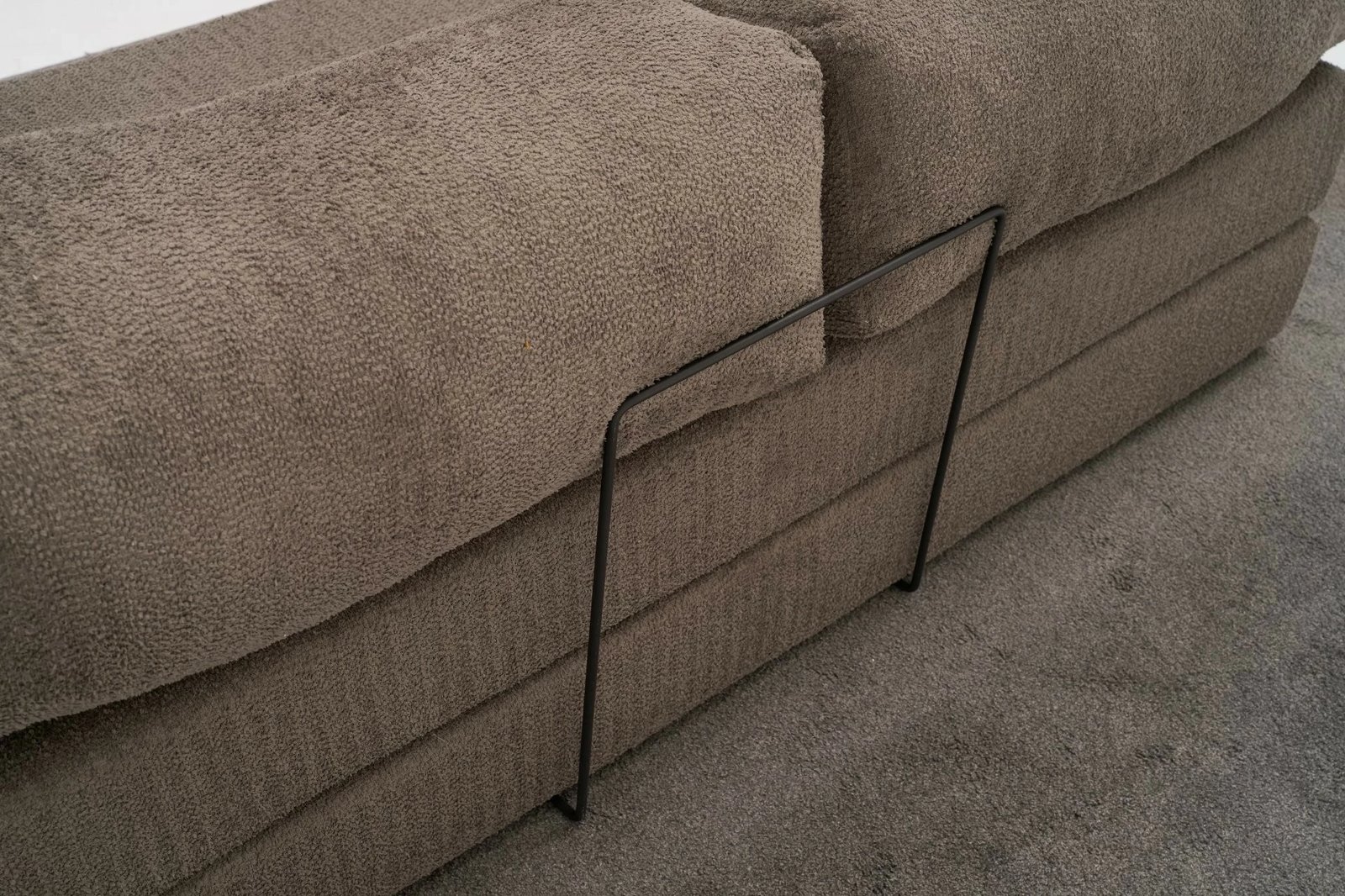 Këndare Comfort, stof 100% chenille, ngjyrë gri, Atelier del Sofa