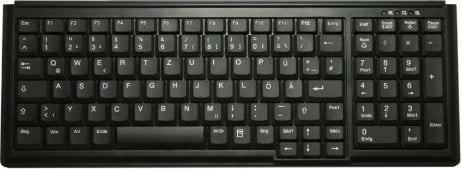 Tastierë Cherry AK-7000, Full-size, Wired, USB, QWERTZ, Ngjyrë e zezë