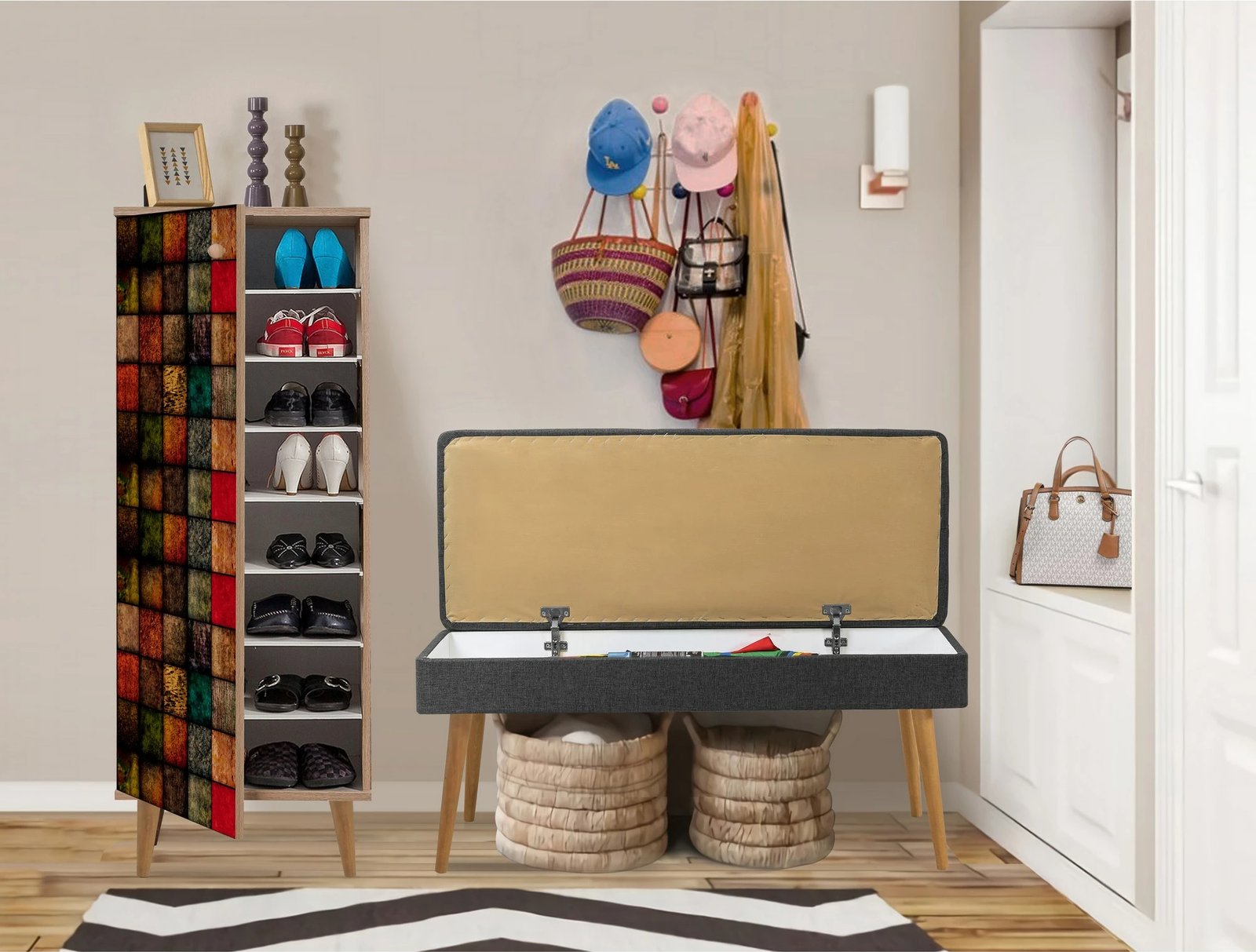 Set mobiljesh për korridor Skye Decor, Filinta - 723 - 1053, sonomo & antracit