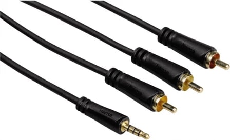 Kabllo 3.5 mm jack 4-pin. - 3 RCA