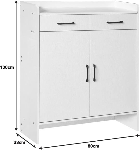 Raft këpucësh Gazen për 12 palë me sirtarë, ngjyrë e bardhë, 80x33x100cm