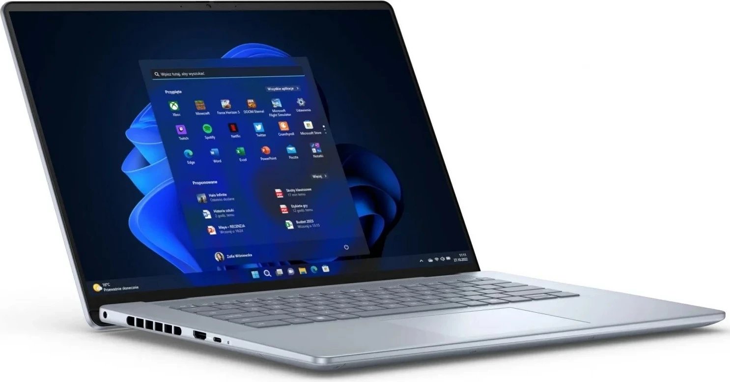 Laptop Dell Inspiron 16 7640, Intel Core Ultra 7 155H, 32 GB RAM, 1 TB SSD, 16", Touch, Bardhë