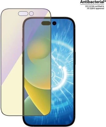 Xham mbrojtës PanzerGlass Ultra-Wide Fit me filtër dritë blu dhe EasyAligner për iPhone 14 Pro