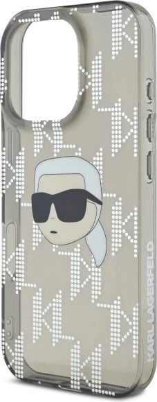 Mbështjellës Karl Lagerfeld IML Karl Head Electroplated për iPhone 16 Pro, Zi