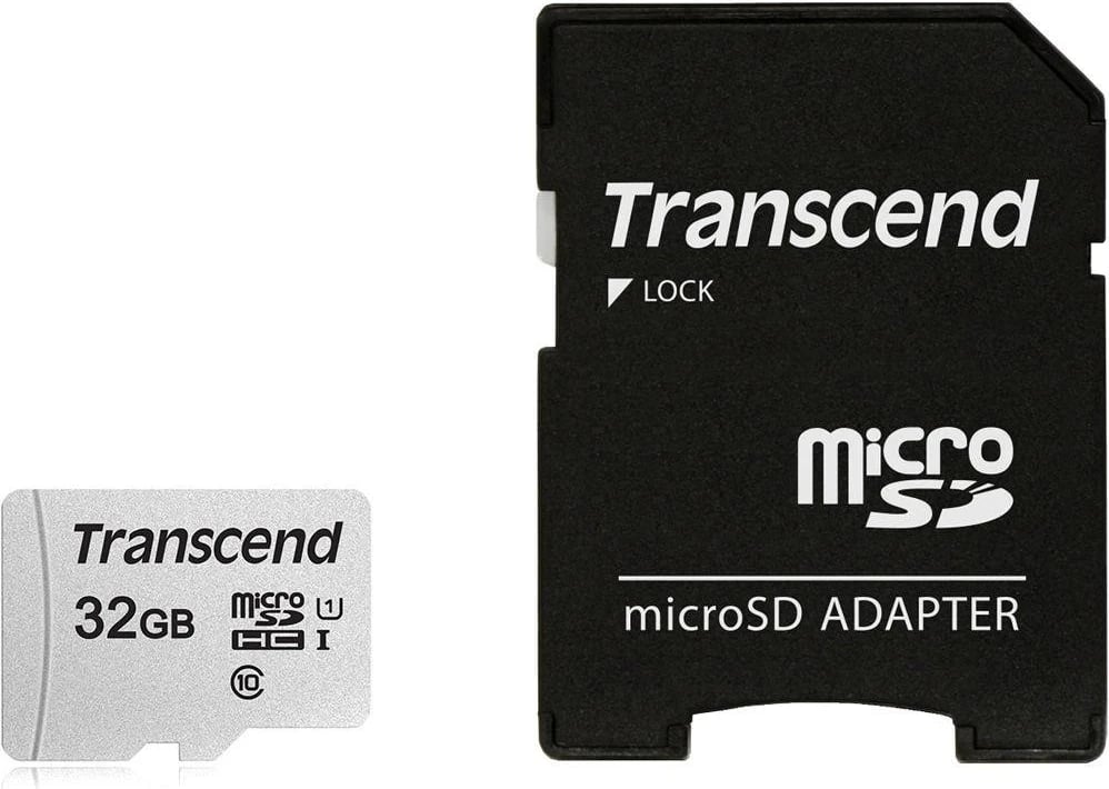 Kartë memorie Transcend, 32GB, me adaptues