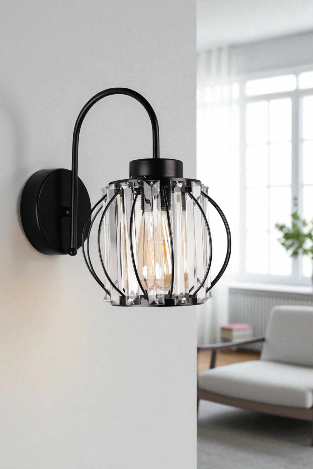 Llambë muri Opviq, 9042-1A, e zezë