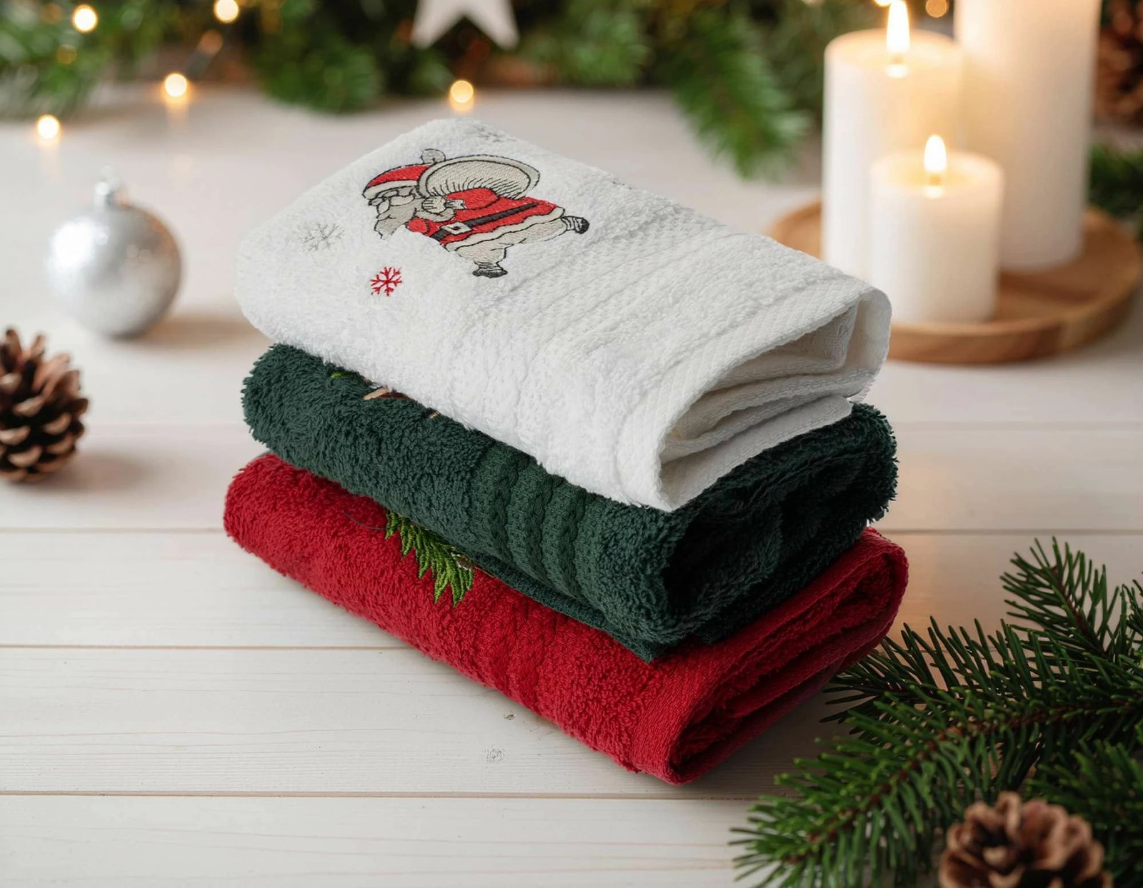 Set peshqirësh për larje (3 copë), temë Krishtlindjesh, Mijolnir, Santa C Set peshqirësh për larje (3 copë), temë Krishtlindjesh, Mijolnir, Santa C